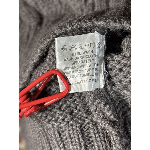Aran Islands Knitwear Sweater Pure New Wool Cable Knit Gray Unisex Adult Small - Picture 5 of 8